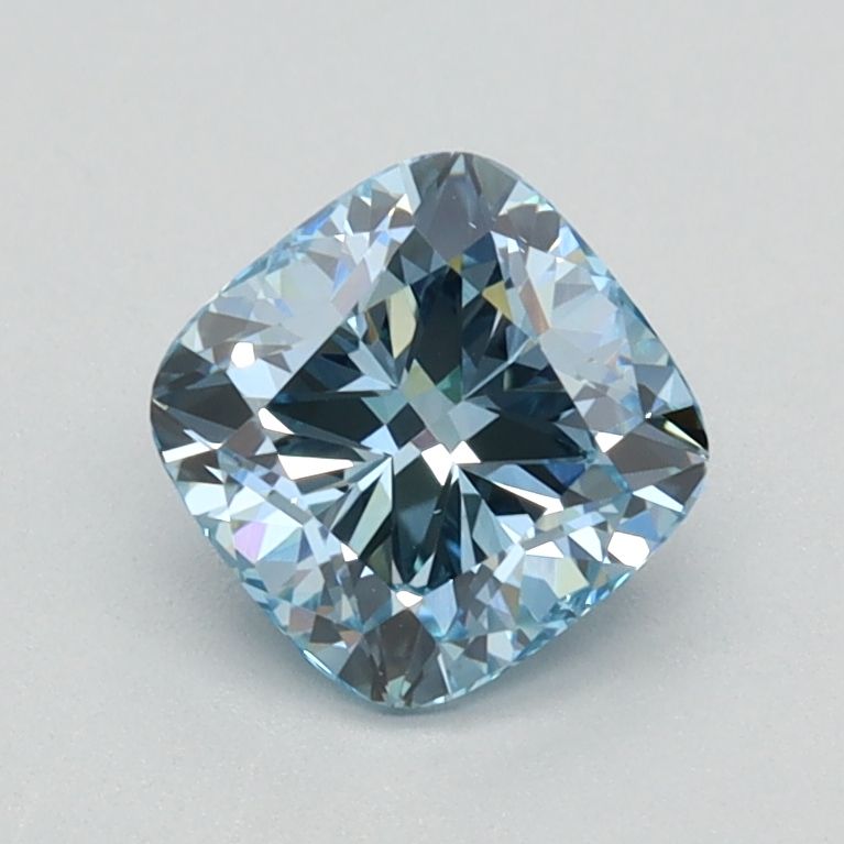 Lab-Grown Cushion Diamond - 0.9 Carats, Fancy Intense Blue Color, VS2 Clarity - Certified by IGI - Report Number: LG626424046