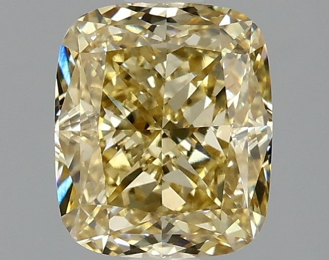 Lab-Grown Cushion Diamond - 2.06 Carats, Fancy Intense Yellow Color, VS1 Clarity - Certified by IGI - Report Number: LG663405752