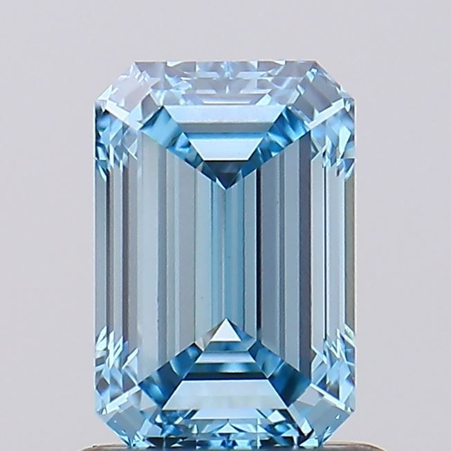 Lab-Grown Emerald Diamond - 1.03 Carats, Fancy Intense Blue Color, VVS2 Clarity - Certified by IGI - Report Number: LG627423515