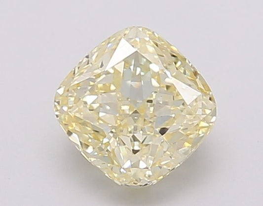 Lab-Grown Cushion Diamond - 1.04 Carats, Fancy Yellow Color, VS1 Clarity - Certified by IGI - Report Number: LG607397842