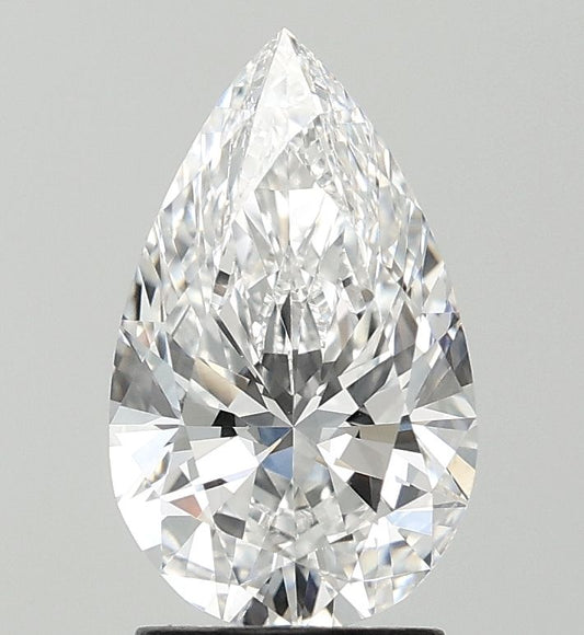 Lab-Grown Pear Diamond - 2.08 Carats, E Color, VVS2 Clarity - Certified by IGI - Report Number: LG681591681