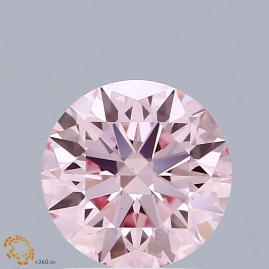 Lab-Grown Round Diamond - 1.5 Carats, Fancy Vivid Pink Color, VS2 Clarity - Certified by IGI - Report Number: LG669429515