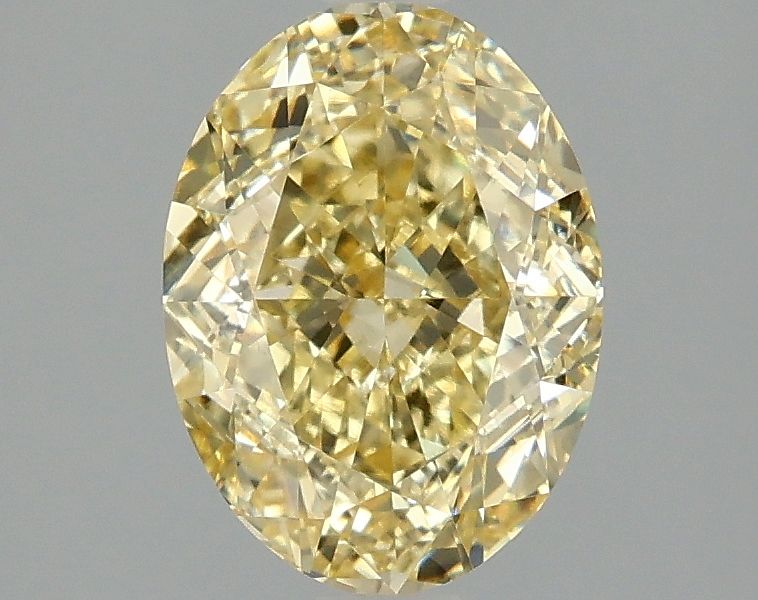 Lab-Grown Oval Diamond - 2.02 Carats, Fancy Vivid Yellow Color, VVS2 Clarity - Certified by IGI - Report Number: LG670441606