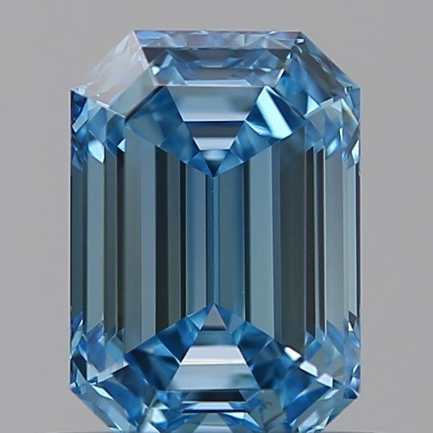 Lab-Grown Emerald Diamond - 0.8 Carats, Fancy Intense Blue Color, VS1 Clarity - Certified by IGI - Report Number: LG582360142