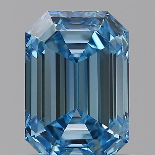 Lab-Grown Emerald Diamond - 0.8 Carats, Fancy Intense Blue Color, VS1 Clarity - Certified by IGI - Report Number: LG582360142