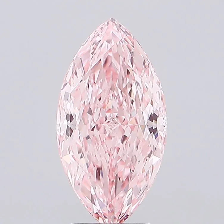 Lab Grown 3.05ct Marquise Fancy Vivid Pink Diamond - IGI LG778654312