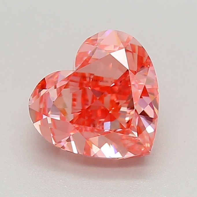 Lab-Grown Heart Diamond - 1.18 Carats, Fancy Vivid Pink Color, VVS2 Clarity - Certified by IGI - Report Number: 632472006