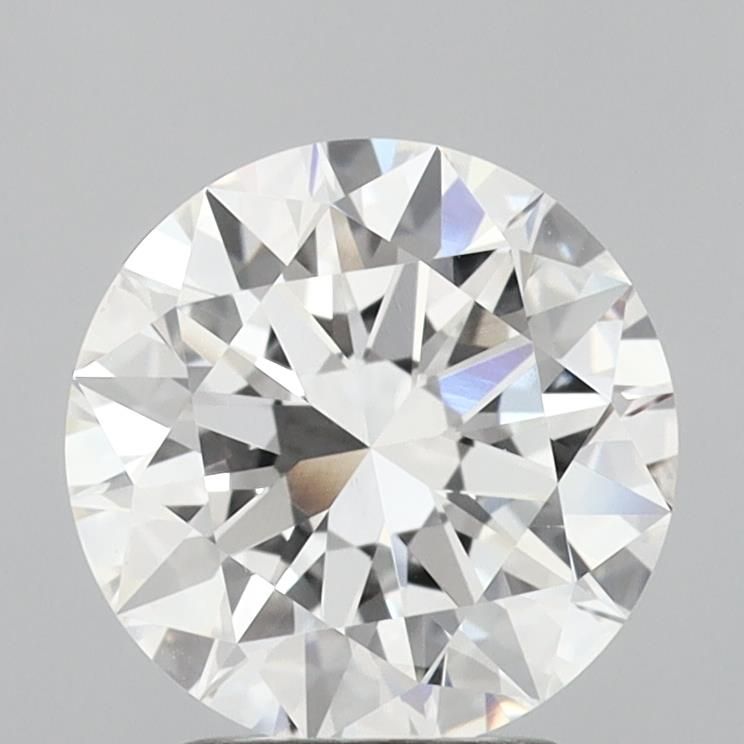 Lab-Grown Round Diamond - 2.5 Carats, E Color, VVS2 Clarity - Certified by IGI - Report Number: LG681581536