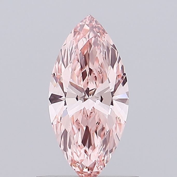 Lab-Grown Marquise Diamond - 0.52 Carats, Fancy Intense Pink Color, VS1 Clarity - Certified by IGI - Report Number: LG647477926