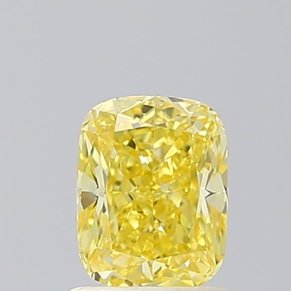 Lab-Grown Cushion Diamond - 1.13 Carats, Fancy Vivid Yellow Color, VS1 Clarity - Certified by IGI - Report Number: LG660445925