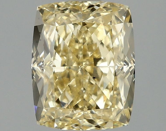 Lab-Grown Cushion Diamond - 2.04 Carats, Fancy Intense Yellow Color, VS2 Clarity - Certified by IGI - Report Number: LG692544896