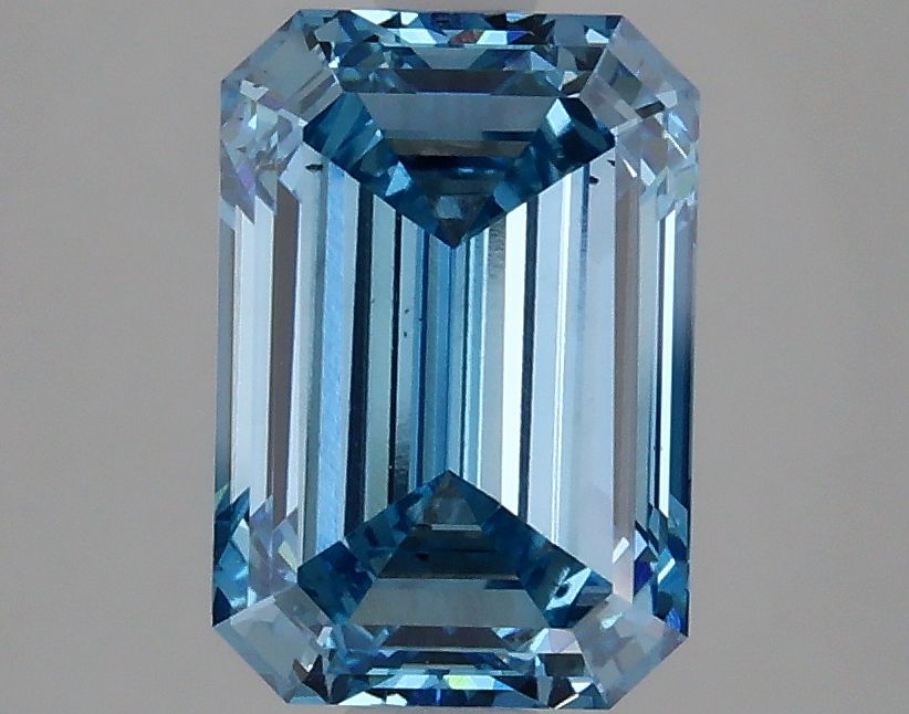 Lab-Grown Emerald Diamond - 2.54 Carats, Fancy Vivid Blue Color, VS2 Clarity - Certified by IGI - Report Number: LG625409990