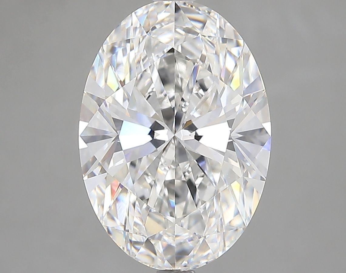 Lab-Grown Oval Diamond - 4.07 Carats, F Color, VVS2 Clarity - Certified by IGI - Report Number: LG687586442