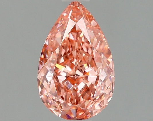 Lab-Grown Pear Diamond - 1.1 Carats, Fancy Vivid Pink Color, VVS2 Clarity - Certified by IGI - Report Number: LG677579231