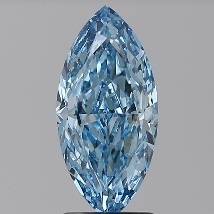 Lab-Grown Marquise Diamond - 2.0 Carats, Fancy Vivid Blue Color, VS1 Clarity - Certified by IGI - Report Number: LG638446726