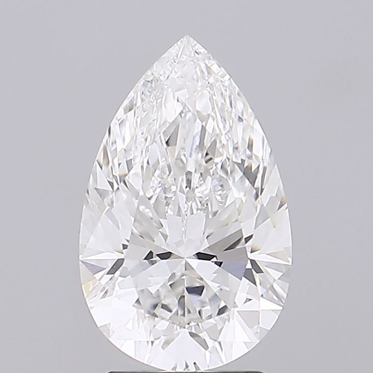 Lab-Grown Pear Diamond - 3.08 Carats, F Color, VVS2 Clarity - Certified by IGI - Report Number: LG691510495