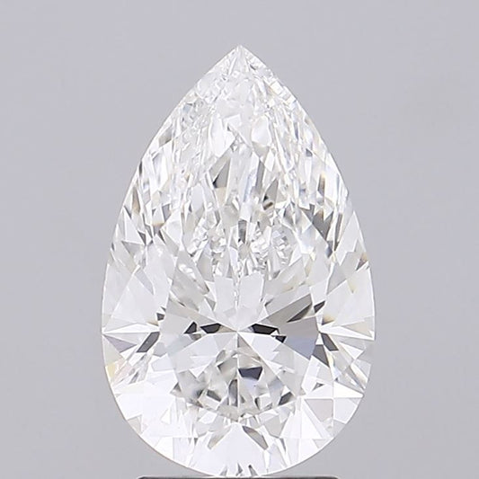 Lab-Grown Pear Diamond - 3.08 Carats, F Color, VVS2 Clarity - Certified by IGI - Report Number: LG691510495