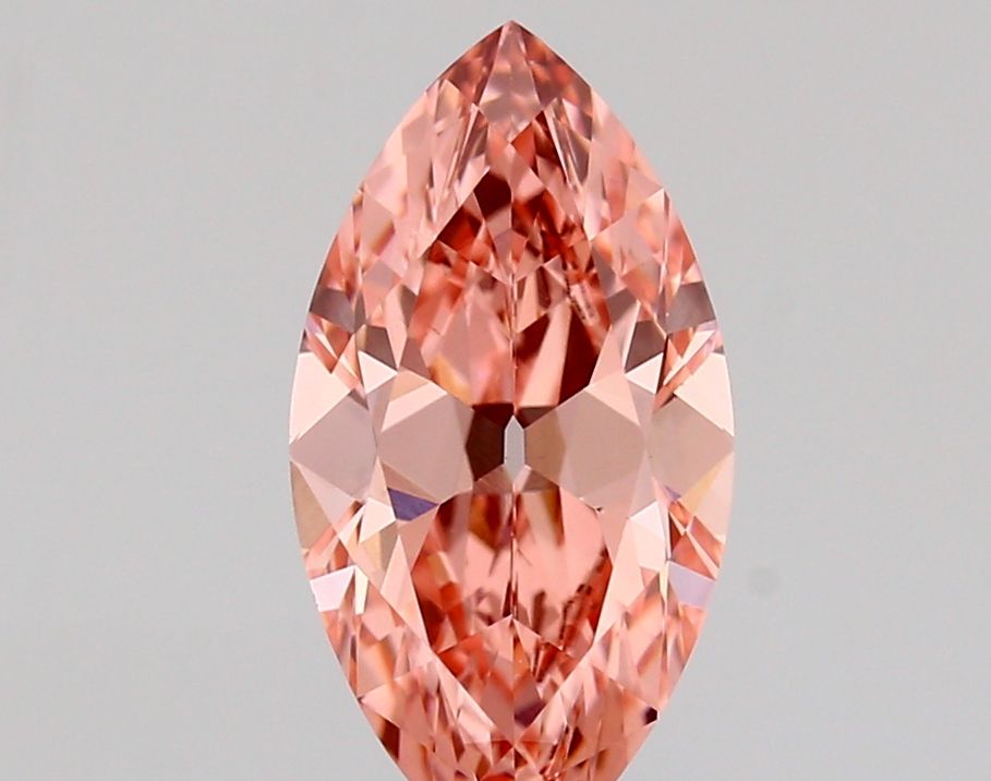 Lab-Grown Marquise Diamond - 1.51 Carats, Fancy Vivid Pink Color, VVS2 Clarity - Certified by IGI - Report Number: LG689535976