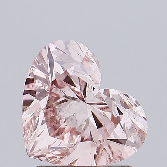 Lab-Grown Heart Diamond - 1.53 Carats, Fancy Intense Pink Color, SI1 Clarity - Certified by IGI - Report Number: LG602324587