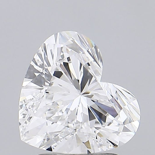 Lab-Grown Heart Diamond - 2.56 Carats, D Color, VS1 Clarity - Certified by IGI - Report Number: LG694527282