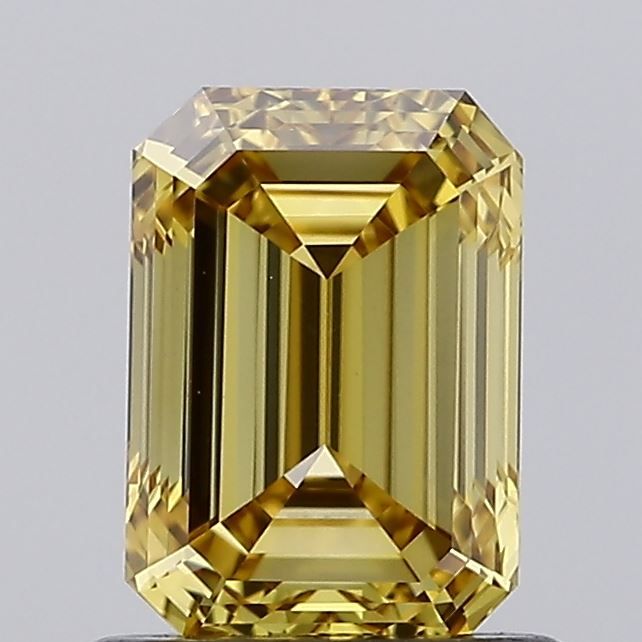 Lab-Grown Emerald Diamond - 1.06 Carats, Fancy Vivid Brownish Yellow Color, VS1 Clarity - Certified by IGI - Report Number: LG620417855