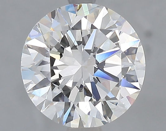 Lab-Grown Round Diamond - 2.01 Carats, Fancy Vivid Blue Color, VS2 Clarity - Certified by IGI - Report Number: LG675576513