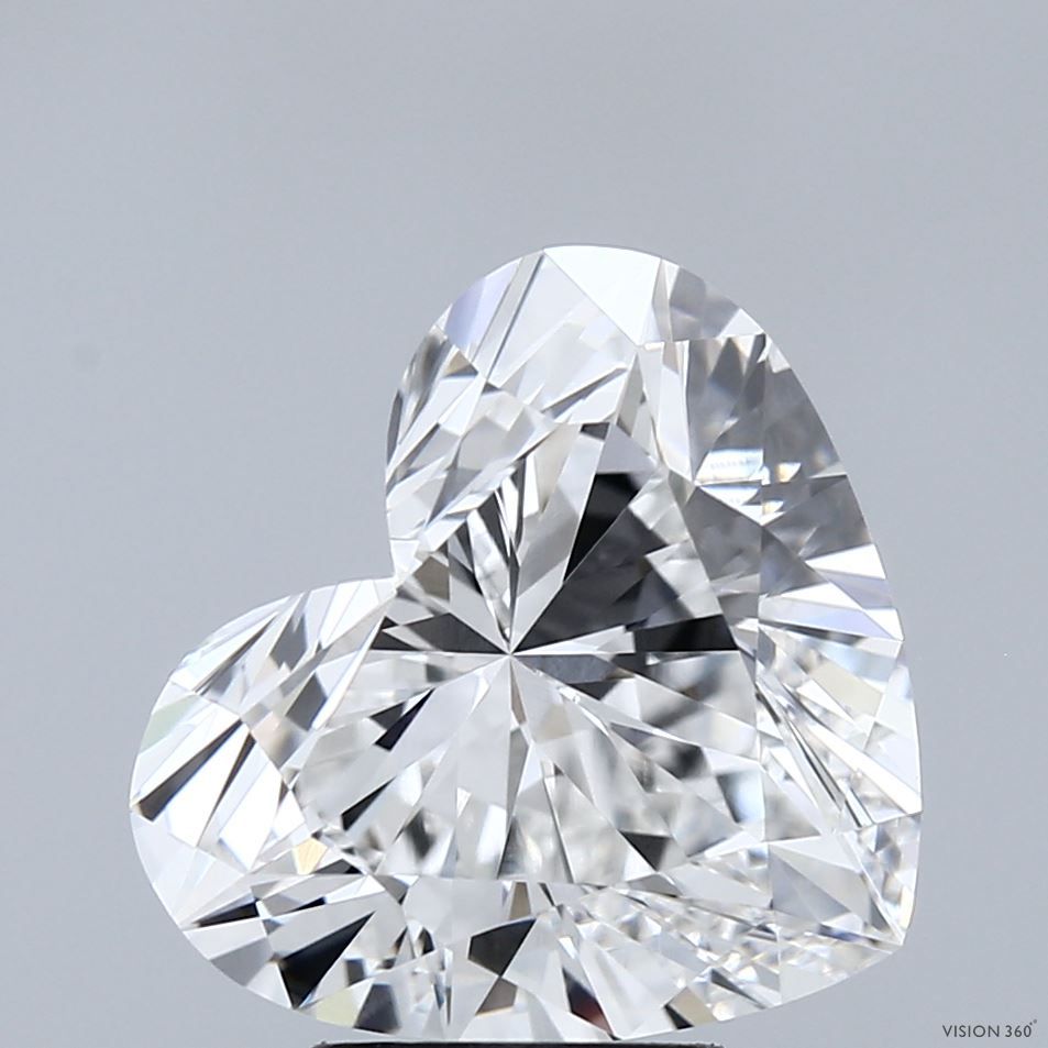 Lab-Grown Heart Diamond - 5.09 Carats, E Color, VVS2 Clarity - Certified by IGI - Report Number: LG683532579