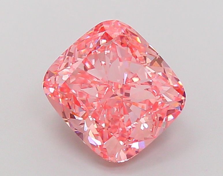 Lab-Grown Cushion Diamond - 5.06 Carats, Fancy Vivid Pink Color, VS1 Clarity - Certified by IGI - Report Number: LG686507687