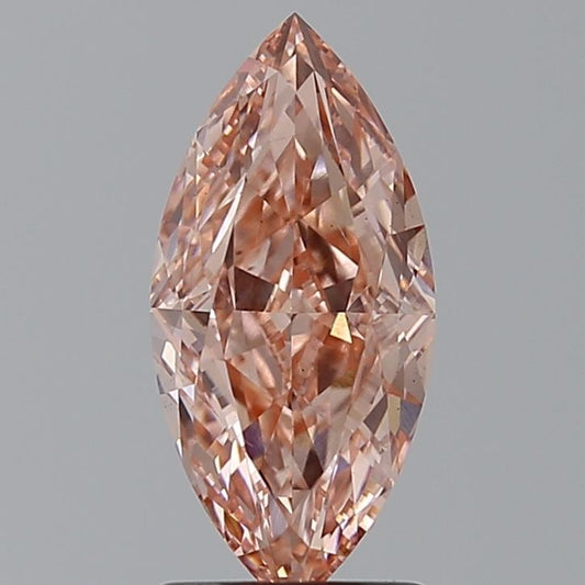 Lab-Grown Marquise Diamond - 1.78 Carats, Fancy Vivid Pink Color, VS1 Clarity - Certified by IGI - Report Number: LG638446792