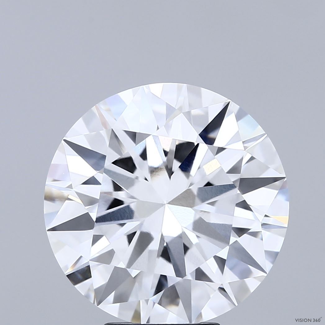 Lab-Grown Round Diamond - 7.02 Carats, E Color, VVS2 Clarity - Certified by IGI - Report Number: LG683536386