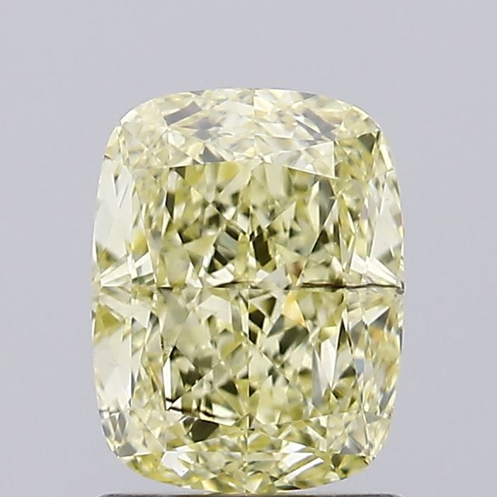 Lab-Grown Cushion Diamond - 1.46 Carats, Fancy Yellow Color, SI1 Clarity - Certified by IGI - Report Number: LG636496601