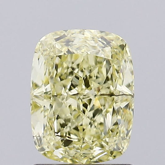 Lab-Grown Cushion Diamond - 1.46 Carats, Fancy Yellow Color, SI1 Clarity - Certified by IGI - Report Number: LG636496601