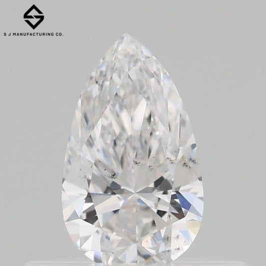 Lab-Grown Pear Diamond - 0.33 Carats, D Color, SI1 Clarity - Certified by IGI - Report Number: LG652456903