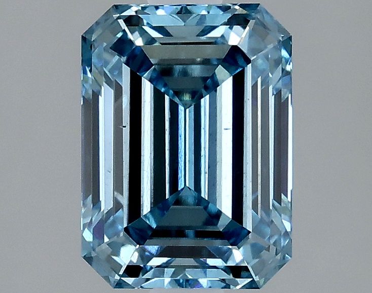 Lab-Grown Emerald Diamond - 1.98 Carats, Fancy Vivid Blue Color, VS2 Clarity - Certified by IGI - Report Number: LG635401373