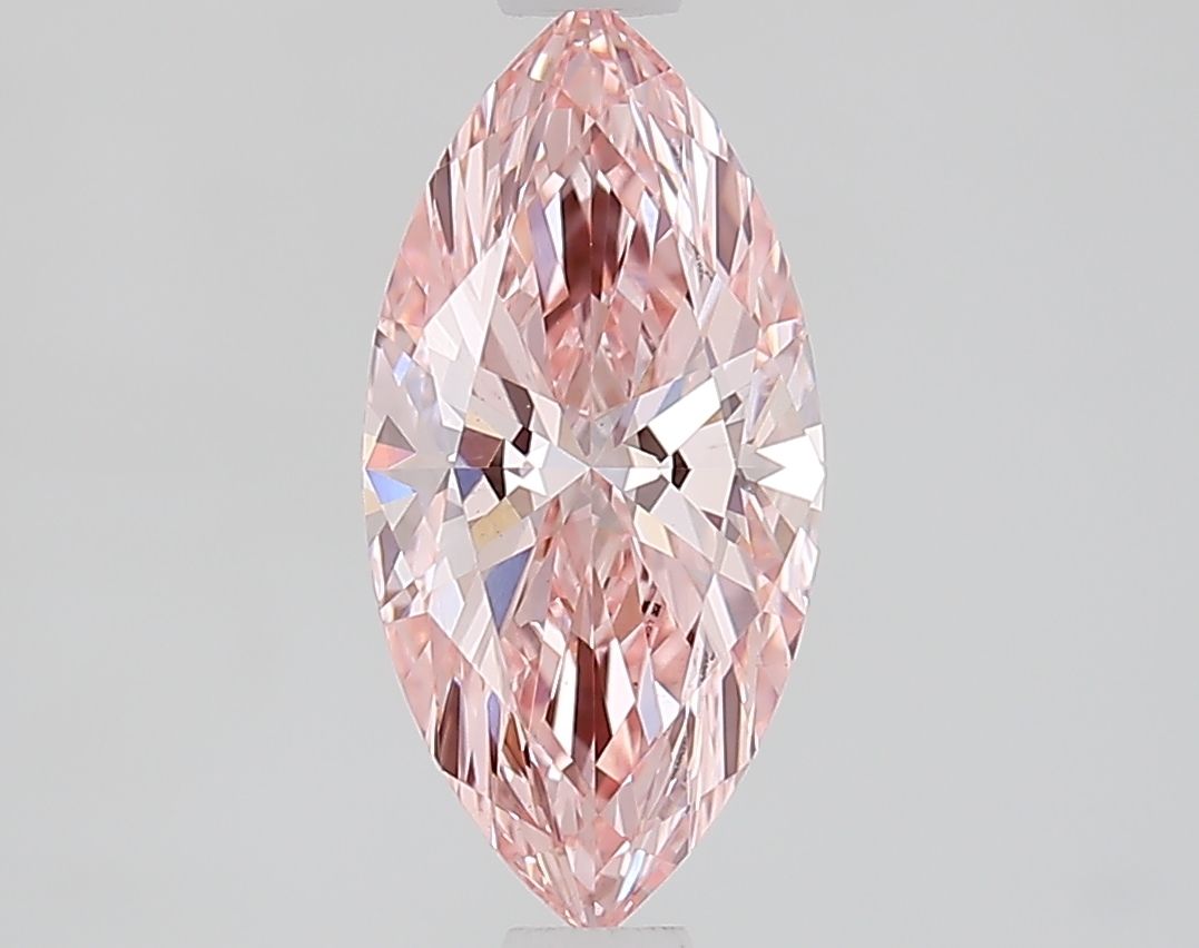 Lab-Grown Marquise Diamond - 1.12 Carats, Fancy Vivid Pink Color, VS1 Clarity - Certified by IGI - Report Number: LG657423111