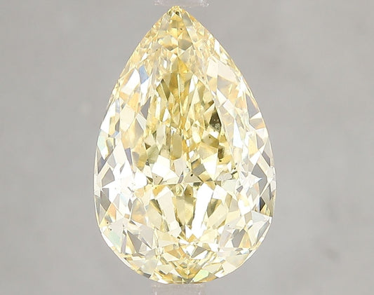 Lab-Grown Pear Diamond - 4.52 Carats, Fancy Yellow Color, VS2 Clarity - Certified by IGI - Report Number: LG660454512