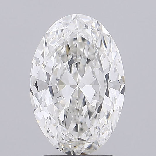 Lab-Grown Oval Diamond - 2.5 Carats, F Color, VVS2 Clarity - Certified by IGI - Report Number: LG687579239