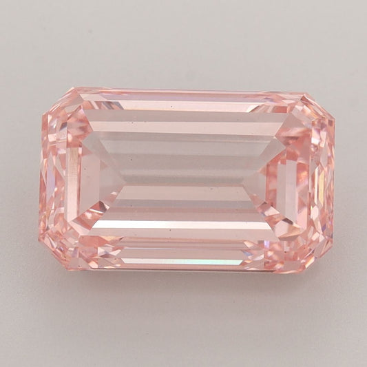 Lab-Grown Emerald Diamond - 6.06 Carats, Fancy Intense Pink Color, VS1 Clarity - Certified by IGI - Report Number: LG617411875