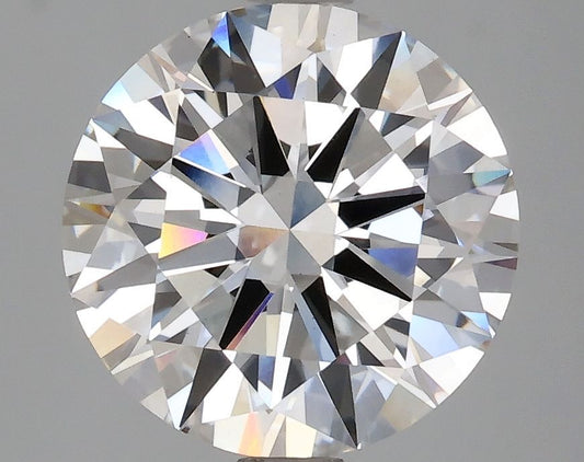 Lab-Grown Round Diamond - 3.55 Carats, F Color, VVS2 Clarity - Certified by IGI - Report Number: LG612342776