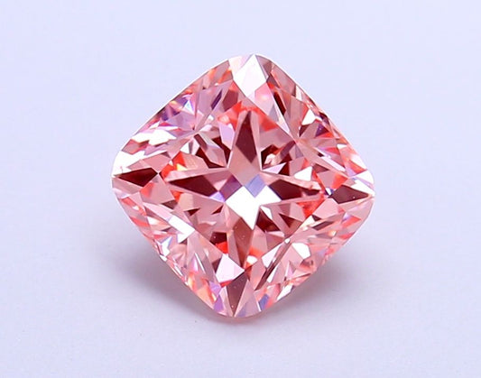 Lab-Grown Cushion Diamond - 2.01 Carats, Fancy Vivid Pink Color, VS1 Clarity - Certified by IGI - Report Number: LG667432182