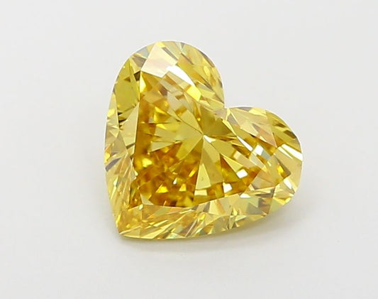 Lab-Grown Heart Diamond - 2.01 Carats, Fancy Intense Yellow Color, VS1 Clarity - Certified by IGI - Report Number: LG626489536