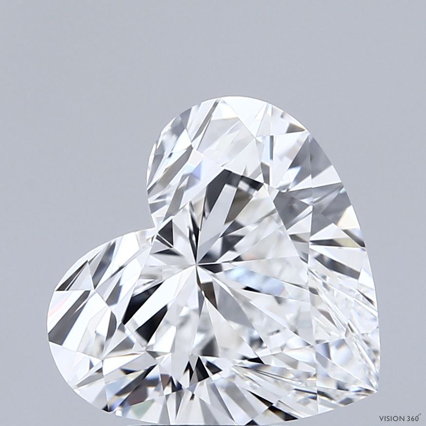 Lab-Grown Heart Diamond - 4.02 Carats, D Color, VVS2 Clarity - Certified by IGI - Report Number: LG712561839