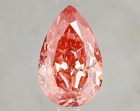 Lab-Grown Pear Diamond - 2.1 Carats, Fancy Vivid Red Color, VVS1 Clarity - Certified by IGI - Report Number: LG666431759
