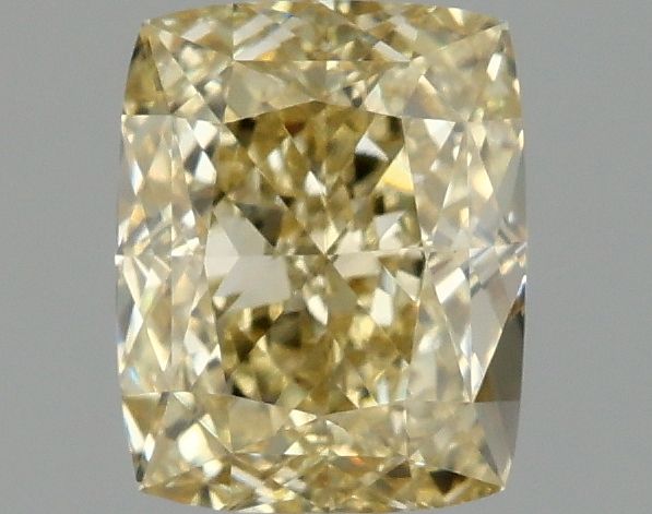 Lab-Grown Cushion Diamond - 1.05 Carats, Fancy Intense Yellow Color, VVS2 Clarity - Certified by IGI - Report Number: LG675526578