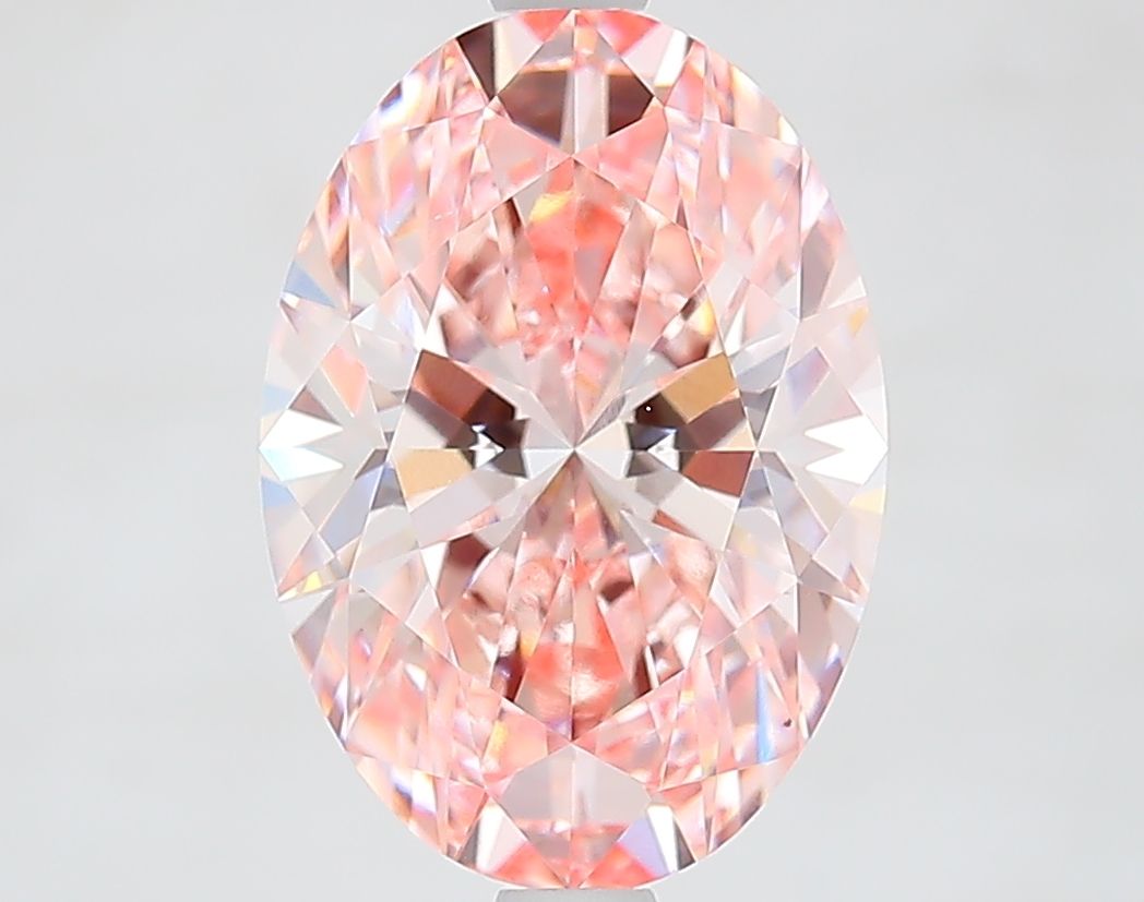 Lab-Grown Oval Diamond - 3.5 Carats, Fancy Intense Pink Color, VS1 Clarity - Certified by IGI - Report Number: LG625460438