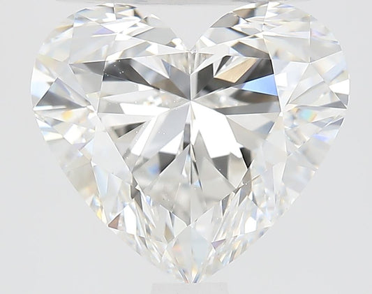 Lab-Grown Heart Diamond - 2.54 Carats, E Color, VVS2 Clarity - Certified by IGI - Report Number: LG650402198