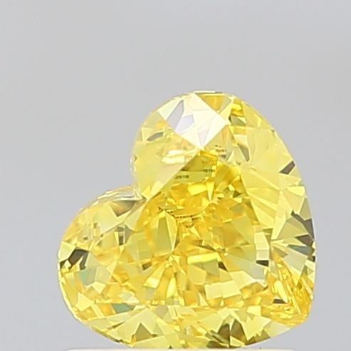 Lab-Grown Heart Diamond - 1.19 Carats, Fancy Vivid Yellow Color, VS1 Clarity - Certified by IGI - Report Number: LG678526118