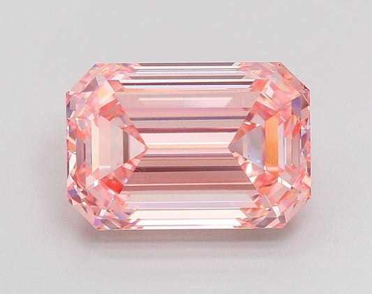 Lab-Grown Emerald Diamond - 8.29 Carats, Fancy Intense Pink Color, VS1 Clarity - Certified by IGI - Report Number: LG640448732