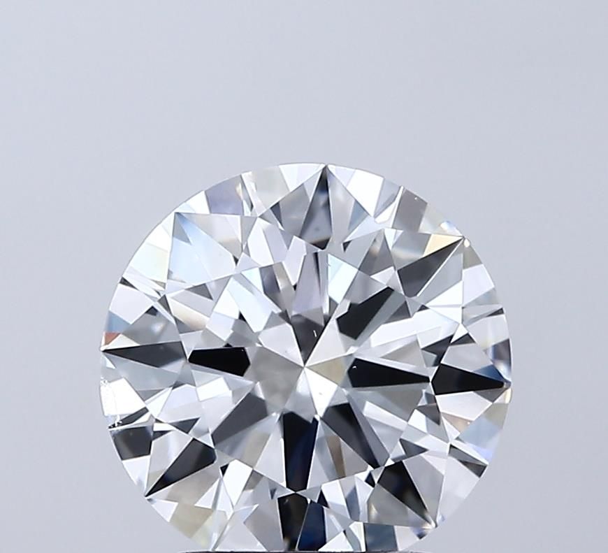 Lab-Grown Round Diamond - 2.5 Carats, E Color, VS2 Clarity - Certified by IGI - Report Number: LG693504899