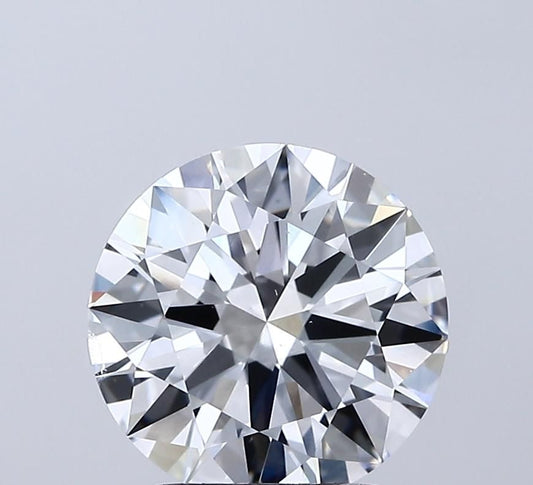 Lab-Grown Round Diamond - 2.5 Carats, E Color, VS2 Clarity - Certified by IGI - Report Number: LG693504899